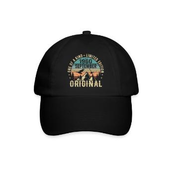 Anniversaire de septembre 1960 - Légende depuis septembre - Casquette classique - noir/noir - Devant