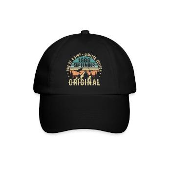 Septembre 1988 Anniversaire - Légende depuis septembre - Casquette classique - noir/noir - Devant