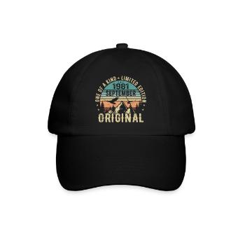 Septembre 1981 Anniversaire - Légende depuis septembre - Casquette classique - noir/noir - Devant