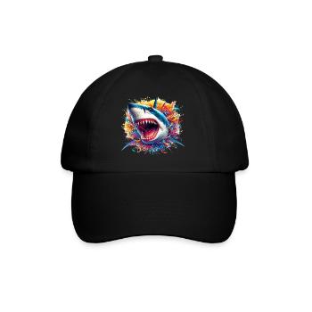 Shark - Baseball Cap - black/black - Front