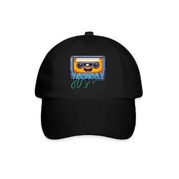 80er Jahre - Baseballkappe - Schwarz/Schwarz - Vorne