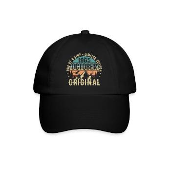 October 1965 Birthday Gift - October 1965 - Baseball Cap - black/black - Front