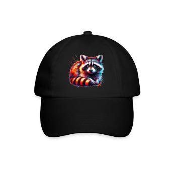 Raccoon - Baseball Cap - black/black - Front