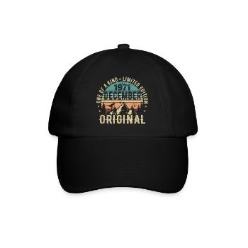 Légendes Anniversaire Décembre 1971 Naissance Cadeau - Casquette classique - noir/noir - Devant