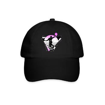 Basketball Basketballer Spieler Fan Neon Bunt - Baseballkappe - Schwarz/Schwarz - Vorne