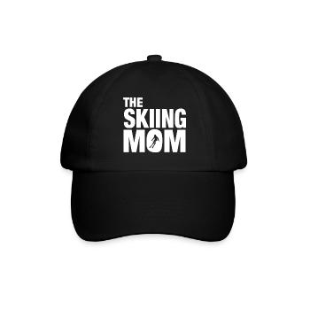 The Skiing Mom - Baseballkappe - Schwarz/Schwarz - Vorne
