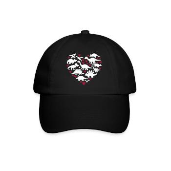 I Love Dinosaurs - Baseball Cap - black/black - Front
