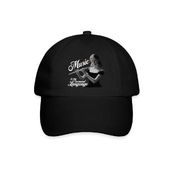 Flute - Music is my second language - Baseball Cap - black/black - Front