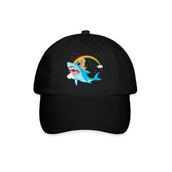 Doodle doré fantaisiste et requin mythique - Casquette classique - noir/noir - Devant