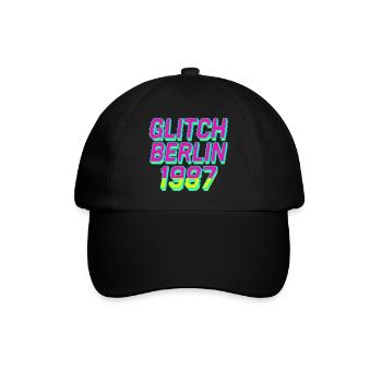 Glitch Berlin 1987 - Baseballkappe - Schwarz/Schwarz - Vorne