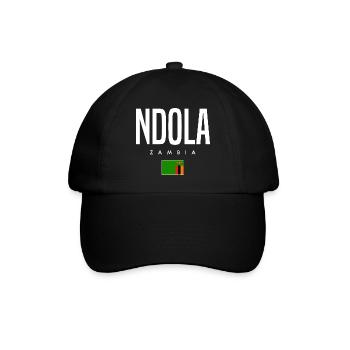 Ndola Sambia - Baseballkappe - Schwarz/Schwarz - Vorne