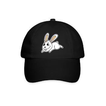 Mignon lapin illustration lapin blanc - Casquette classique - noir/noir - Devant