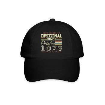 Legendär seit Oktober 1978 | Oktober 1978 - Baseballkappe - Schwarz/Schwarz - Vorne