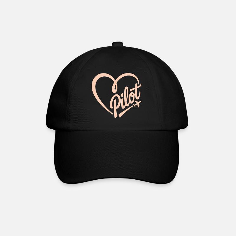 Pilote et avion - Casquette classique - noir/noir