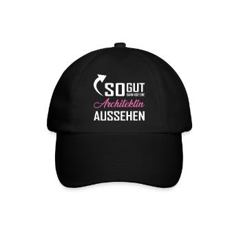 Only a female architect can look so good - Baseball Cap - black/black - Front