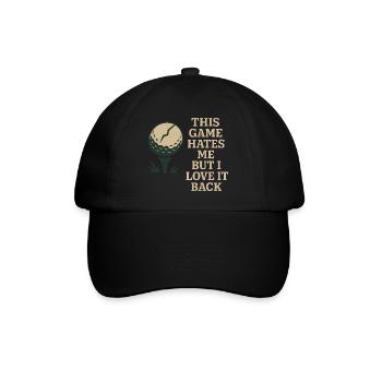 Lustiger Golf-humor, Sarkastischer Papa, - Baseballkappe - Schwarz/Schwarz - Vorne