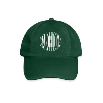 Lettrage ovale de Barcelone - Casquette classique - vert bouteille - Devant