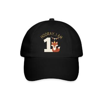 Hourra, j’ai 1 anniversaire de Sweet Fox - Casquette classique - noir/noir - Devant