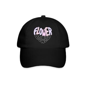 Pastel Flower Power Retro - Baseball Cap - black/black - Front