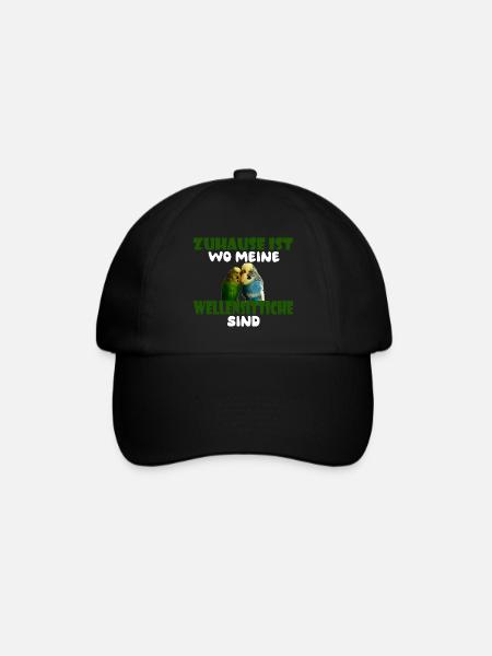 Home is where my budgies are - Baseball Cap - black/black