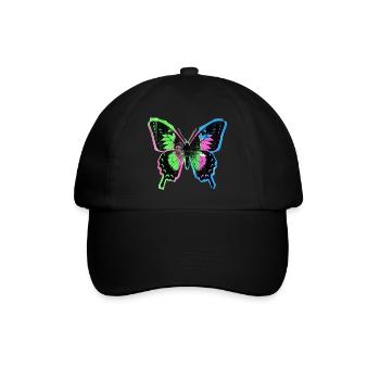 Papillon rétro vintage - Casquette classique - noir/noir - Devant