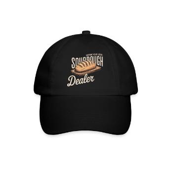 Lokales Logo des Sauerteighändlers - Baseballkappe - Schwarz/Schwarz - Vorne