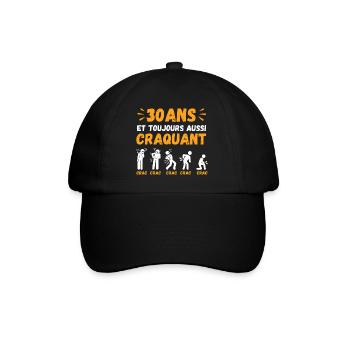30 Ans Toujours Aussi Craquant Humour Crac - Casquette classique - noir/noir - Devant