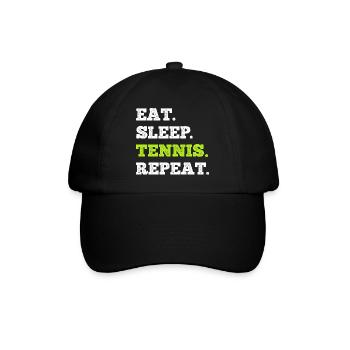 Manger dormir Tennis Répéter - Casquette classique - noir/noir - Devant