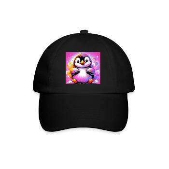 penguin - Baseball Cap - black/black - Front