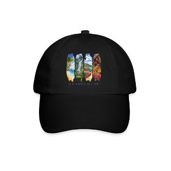 Guadeloupe Travel – Caribbean Island & Culture Motif - Baseball Cap - black/black - Front