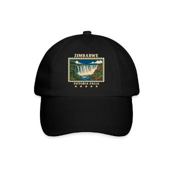 Marque de voyage vintage aux chutes Victoria du Zimbabwe - Casquette classique - noir/noir - Devant