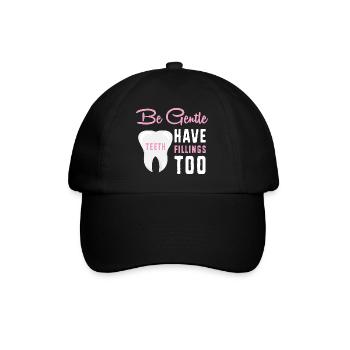 Dental Hygienist Dental Dentist - Baseball Cap - black/black - Front