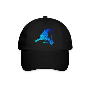Pedal Scooter Stunt Roller Scooter Stunt Scooter - Baseball Cap - black/black - Front