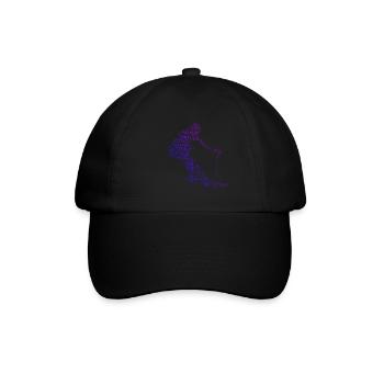 Women Skier Stunt Ski Winter Sports Freestyle Sk - Baseball Cap - black/black - Front