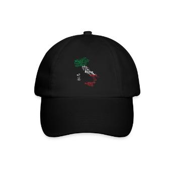 Italie drapeau contour villes voyage voyage Rome - Casquette classique - noir/noir - Devant