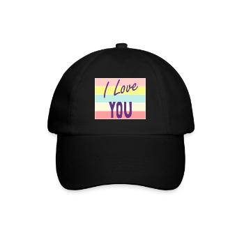 SAINT VALENTIN. EVJF. JE T'AIME. I LOVE YOU. AMOUR - Casquette classique - noir/noir - Devant