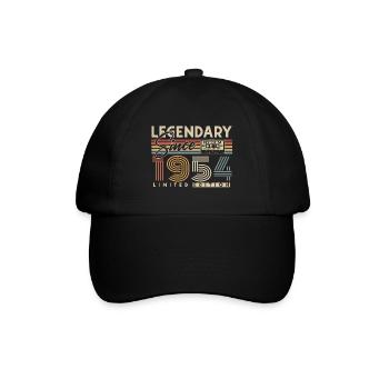 Legendary Since 1954 Vintage Retro Birthday - Baseball Cap - black/black - Front