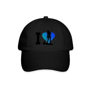 Standup Paddling Men's Standup Paddleboard - Baseball Cap - black/black - Front