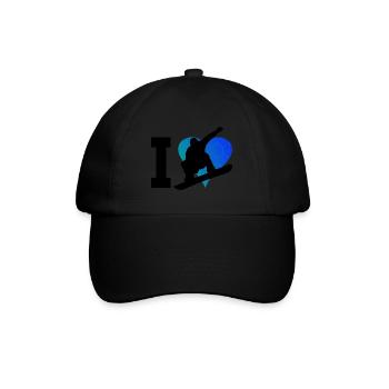 Snowboard hommes snowboarder sports d'hiver femmes - Casquette classique - noir/noir - Devant
