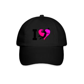 Herren Damen Volleyballer Volleyballspieler - Baseballkappe - Schwarz/Schwarz - Vorne
