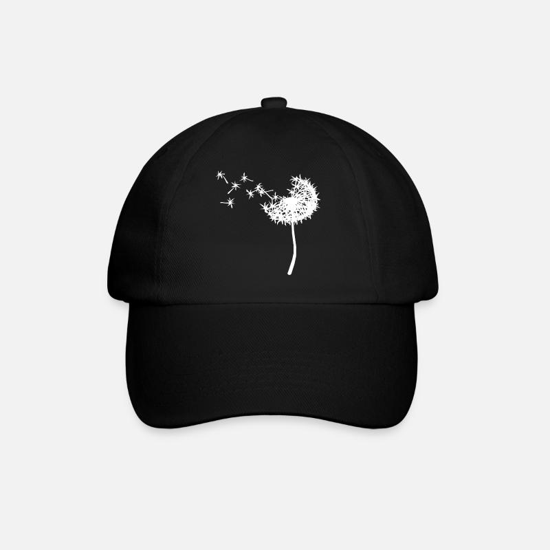 Pusteblume Weiß - Baseballkappe - Schwarz/Schwarz