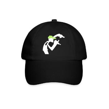 Rapper - Baseballkappe - Schwarz/Schwarz - Vorne