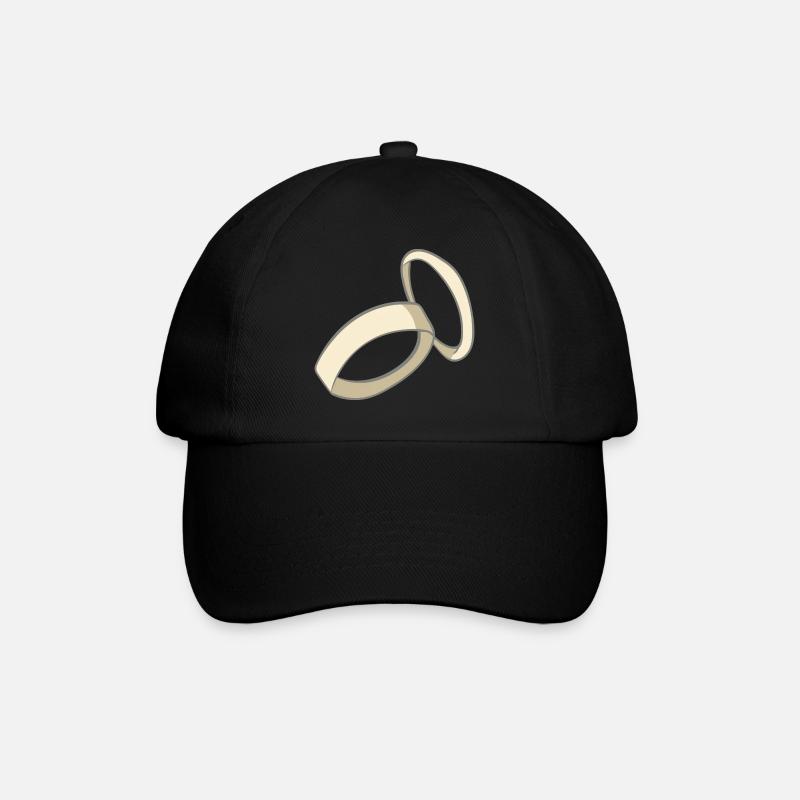 Hochzeit - Baseballkappe - Schwarz/Schwarz