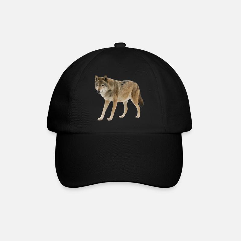 Wolf - Baseballkappe - Schwarz/Schwarz