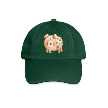 Petit cochon rose - cochon - porcelet - Casquette classique - vert bouteille - Devant