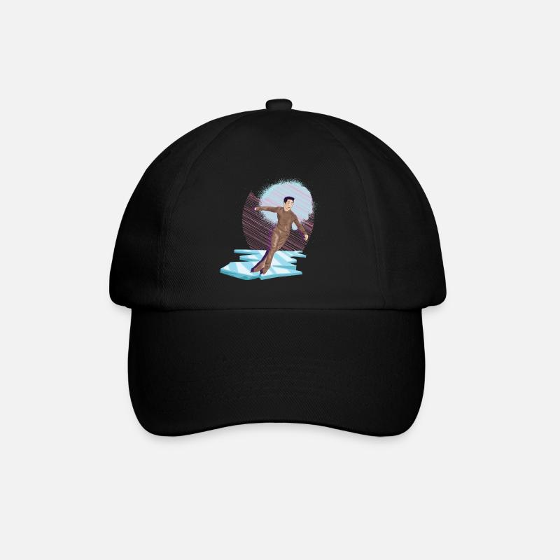 Schlittschuhlaufen Eiskunstlauf Eiskunstläufer Eis - Baseballkappe - Schwarz/Schwarz