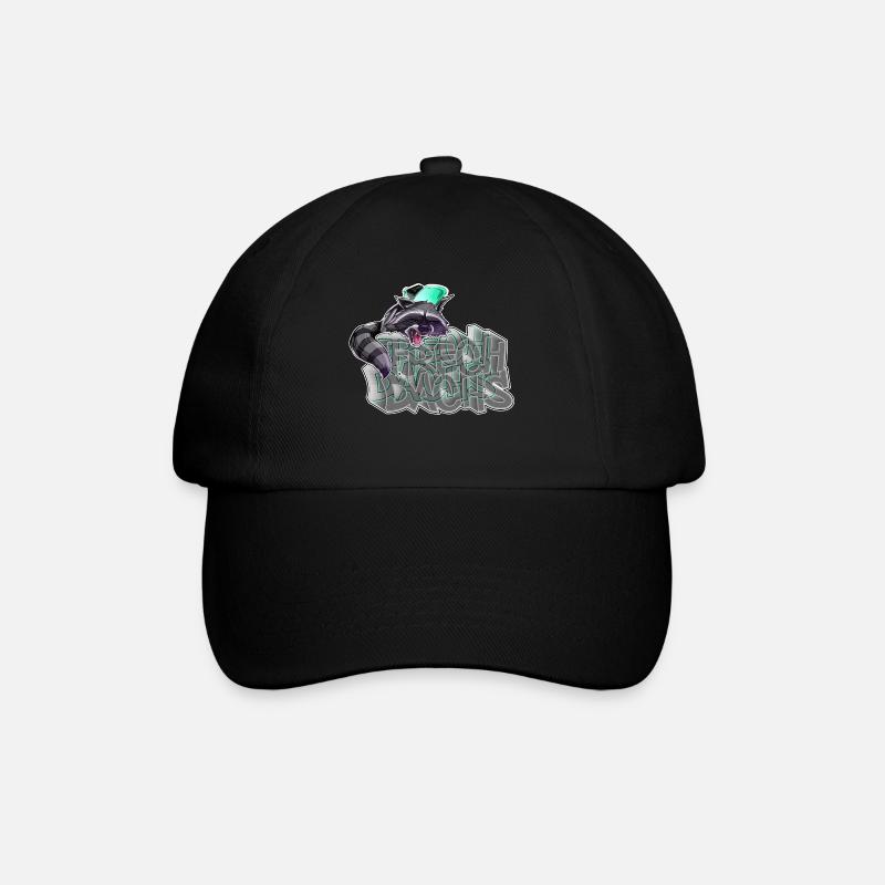 Frechdachs- Frecher Waschbär - Baseballkappe - Schwarz/Schwarz