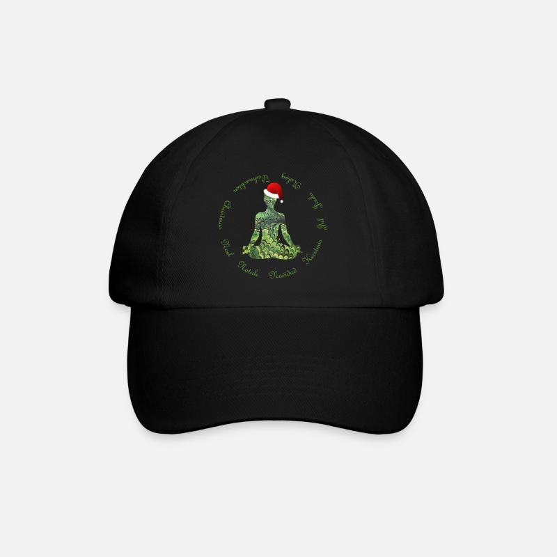 yoga multilingue de Noël - Casquette classique - noir/noir
