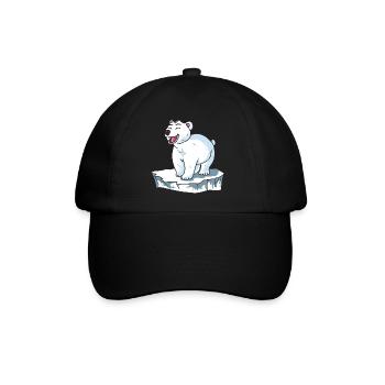 Ours polaire sur la banquise ours polaire - Casquette classique - noir/noir - Devant