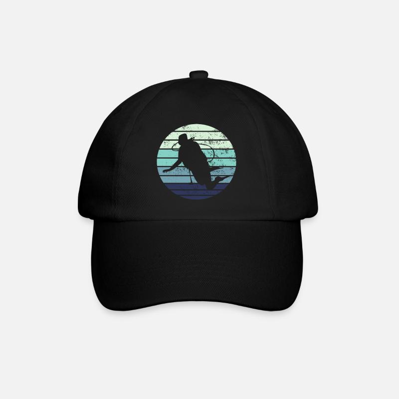 Taucher Tauchen - Baseballkappe - Schwarz/Schwarz